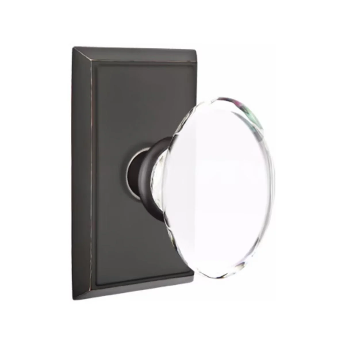 HAMPTON GLASS (HT) PRIVACY (BED/BATH) KNOB WITH 2-3/8