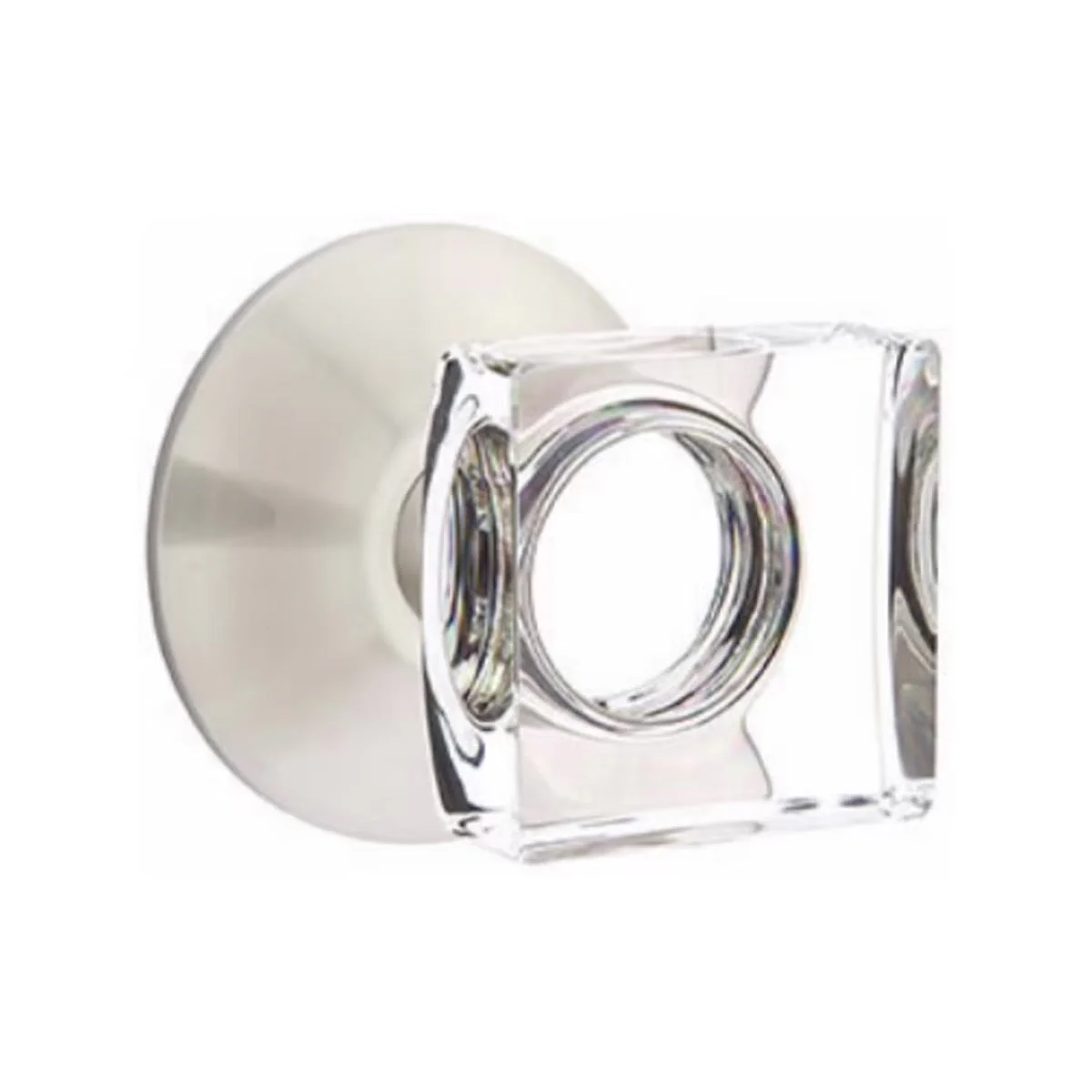 MODERN SQUARE GLASS (MSC) PRIVACY (BED/BATH) KNOB WITH 2-3/8