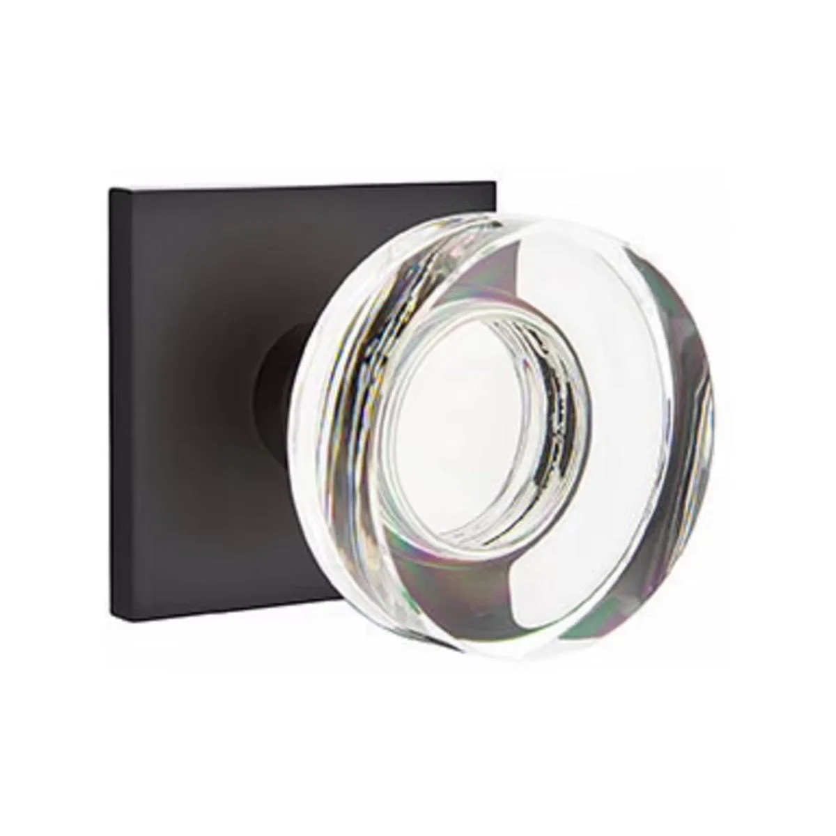 MODERN DISC GLASS (MDC) PRIVACY (BED/BATH) KNOB WITH 2-3/8