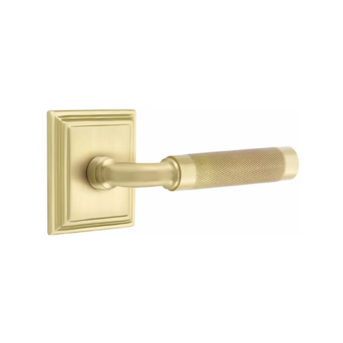 R-BAR KNURLED (RA.KN) PASSAGE (HALL/CLOSET) LEVER WITH 2-3/8
