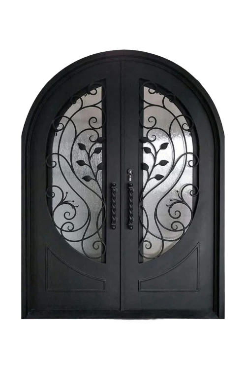 Elysian Arch Iron Door - Omega Custom Fabrication LLC