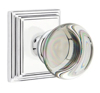 PROVIDENCE GLASS (PC) PASSAGE (HALL/CLOSET) KNOB WITH 2-3/8