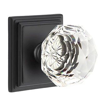 DIAMOND GLASS (CK) PRIVACY (BED/BATH) KNOB WITH 2-3/8
