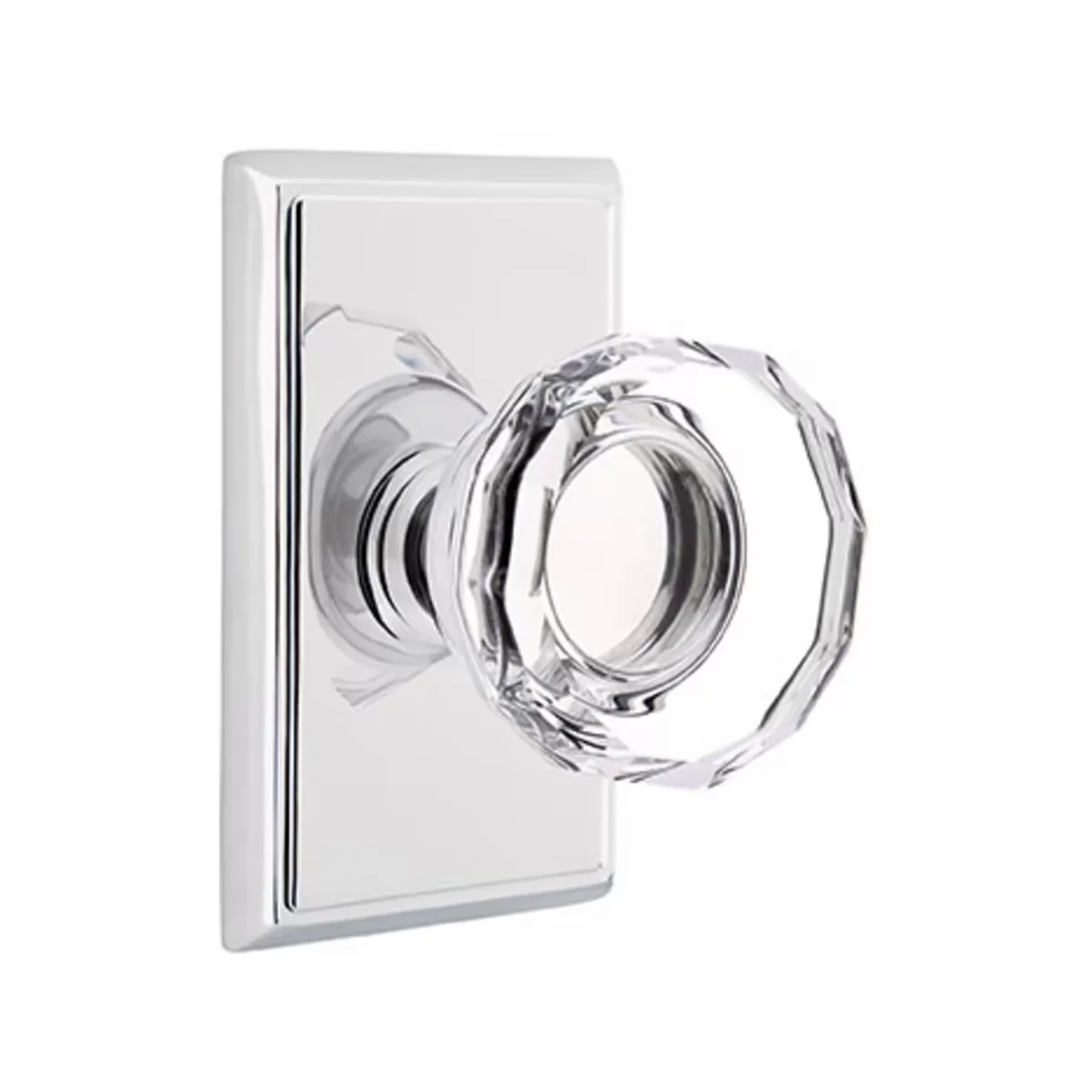 LOWELL GLASS (LW) PASSAGE (HALL/CLOSET) KNOB WITH 2-3/8