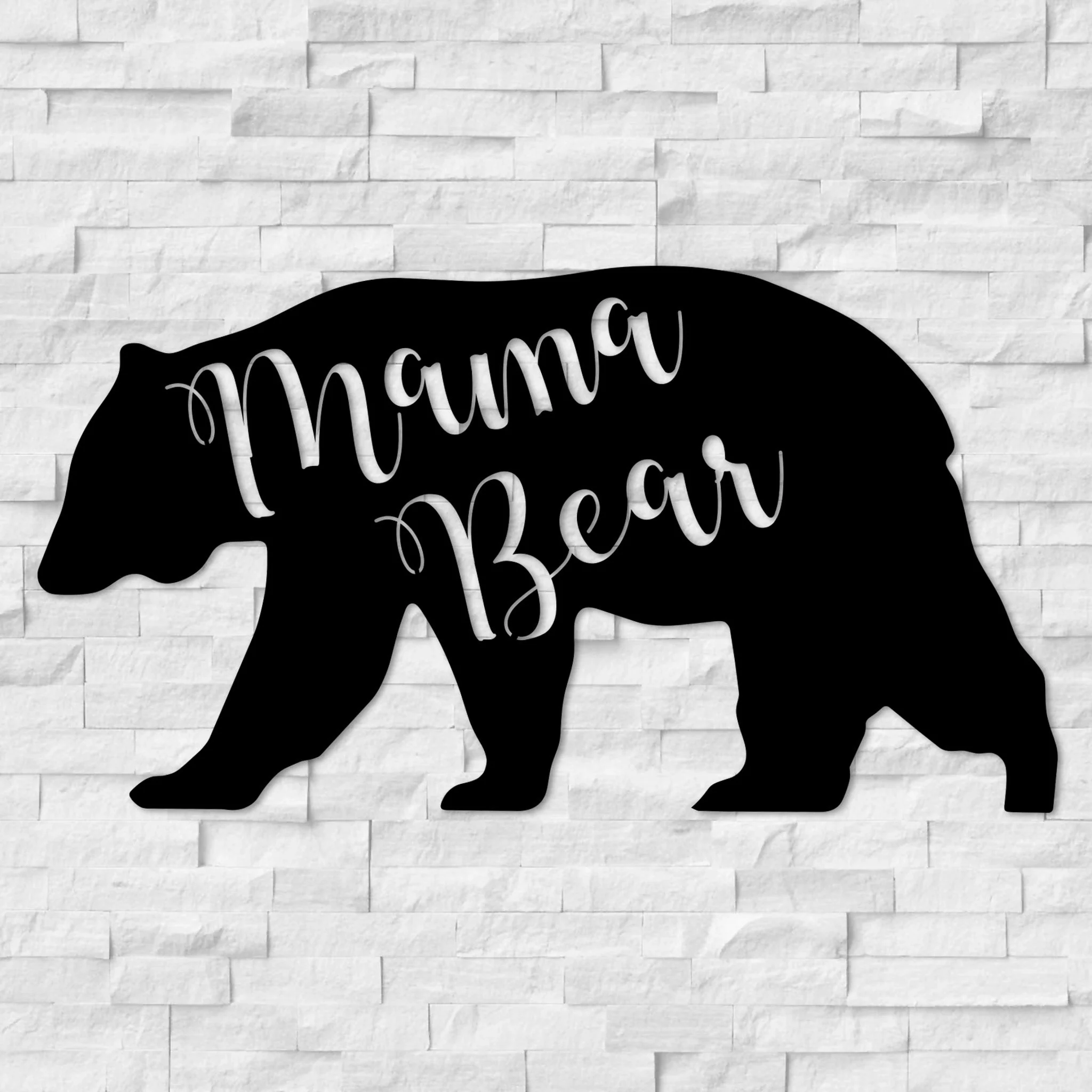 Mama Bear Metal Wall Art - Omega Custom Fabrication LLC