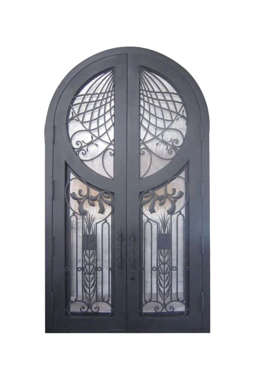 Basket Weaver Arched Iron Entryway - Omega Custom Fabrication LLC