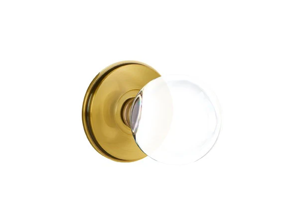 BRISTOL GLASS (BL) DUMMY (PAIR) KNOB WITH TRADITIONAL ROSETTE - Omega Custom Fabrication LLC