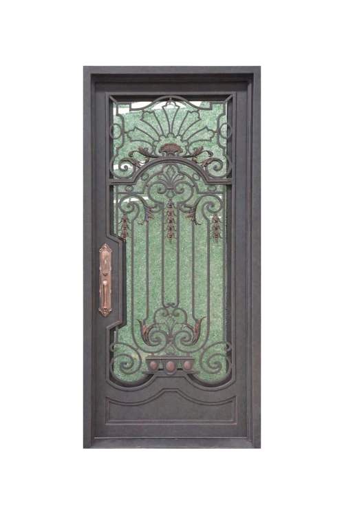 Belle Époque Wrought Iron Single Door - Omega Custom Fabrication LLC