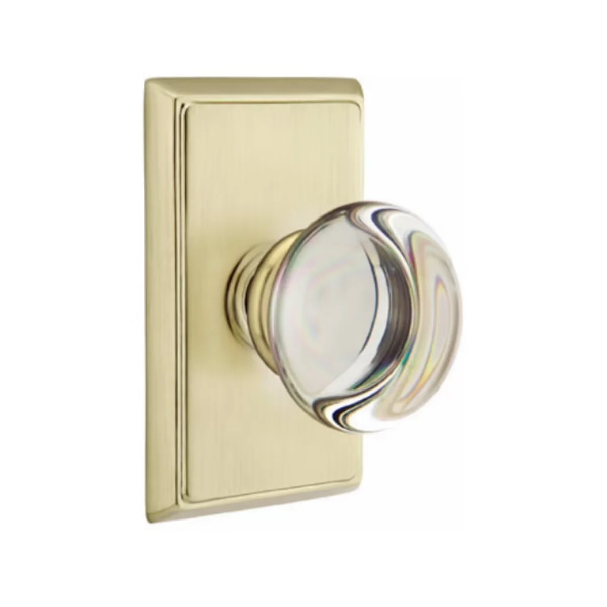 PROVIDENCE GLASS (PC) PASSAGE (HALL/CLOSET) KNOB WITH 2-3/8