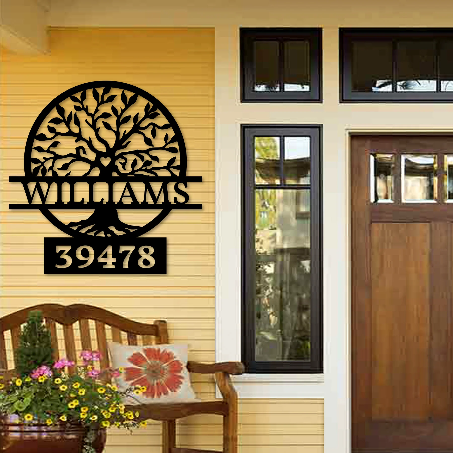 Custom Tree Of Life Address Sign - Omega Custom Fabrication LLC