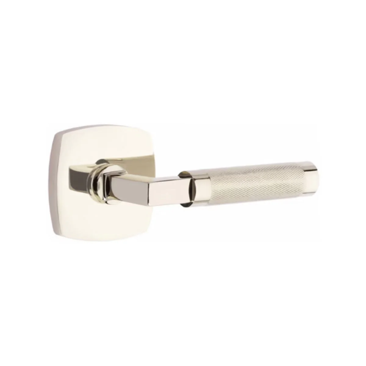 L-SQUARE KNURLED (LS.KN) PRIVACY (BED/BATH) LEVER WITH 2-3/8
