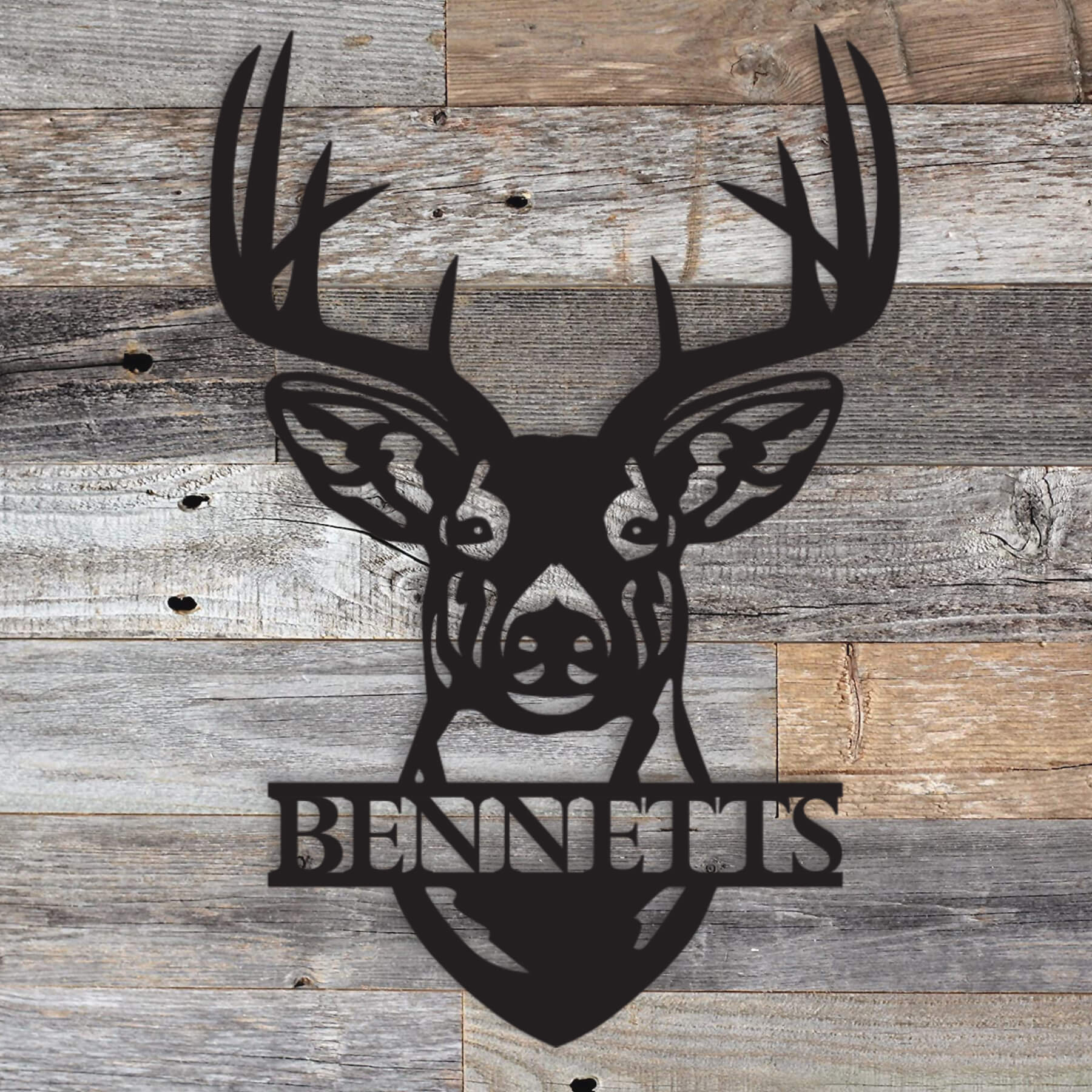 Custom Deer Head Metal Wall Art - Omega Custom Fabrication LLC