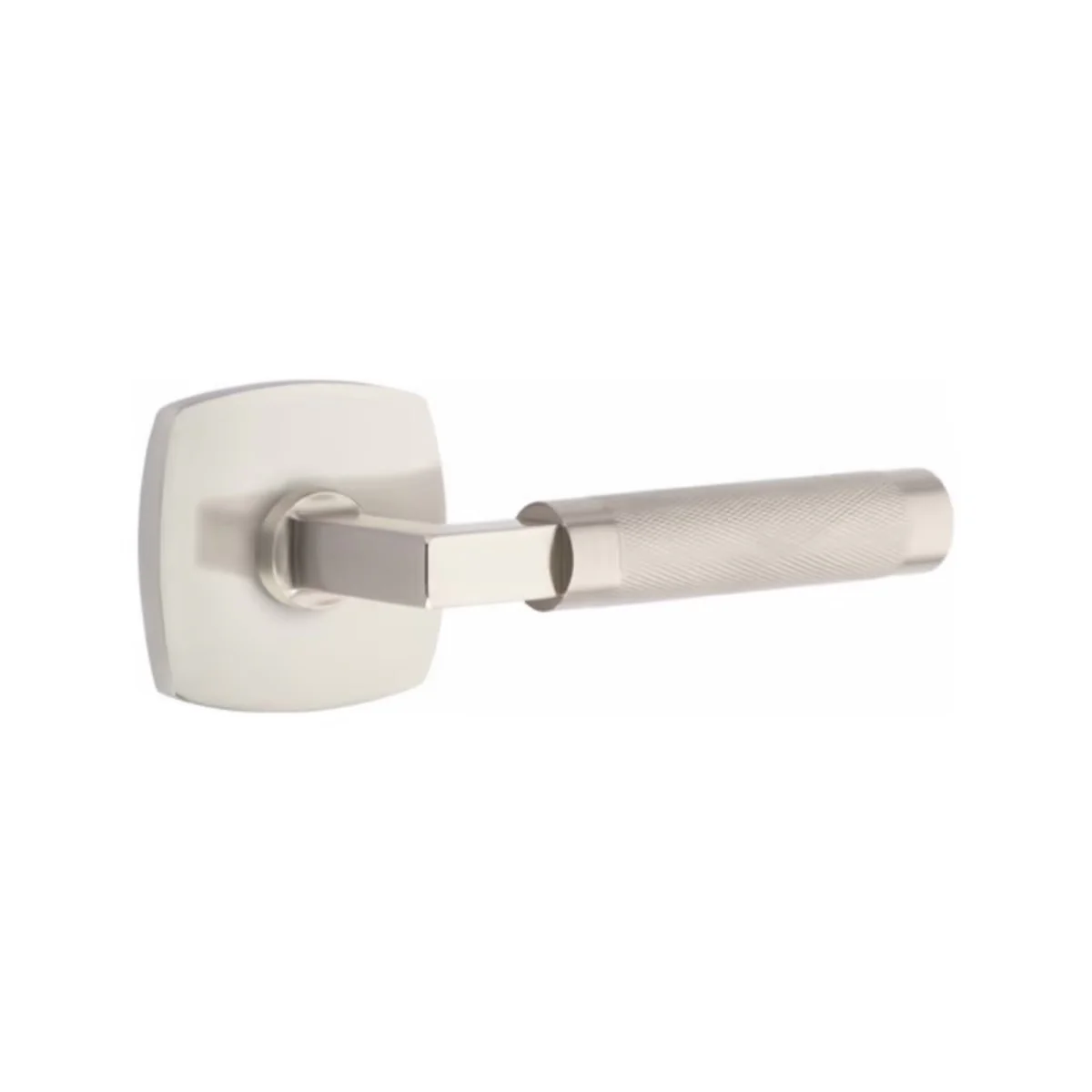 L-SQUARE KNURLED (LS.KN) PASSAGE (HALL/CLOSET) LEVER WITH 2-3/8