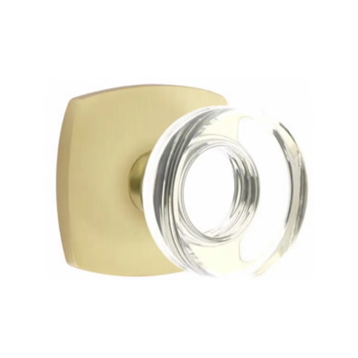 MODERN DISC GLASS (MDC) PASSAGE (HALL/CLOSET) KNOB WITH 2-3/8