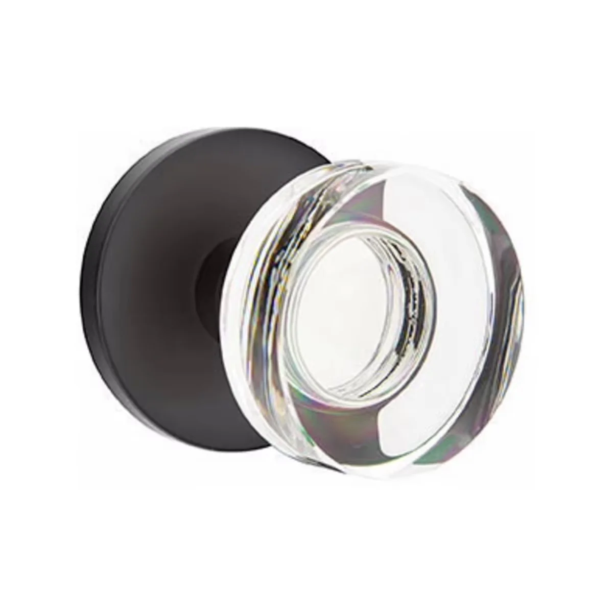 MODERN DISC GLASS (MDC) PASSAGE (HALL/CLOSET) KNOB WITH 2-3/8