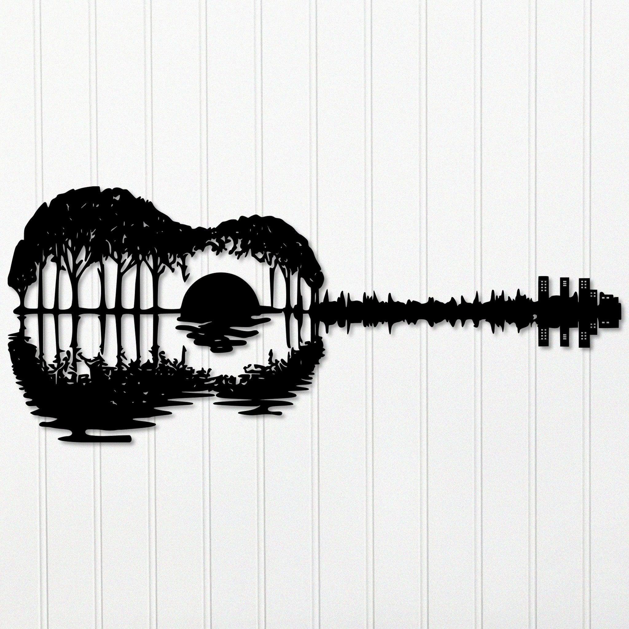 Guitar Trees Metal Wall Art - Omega Custom Fabrication LLC