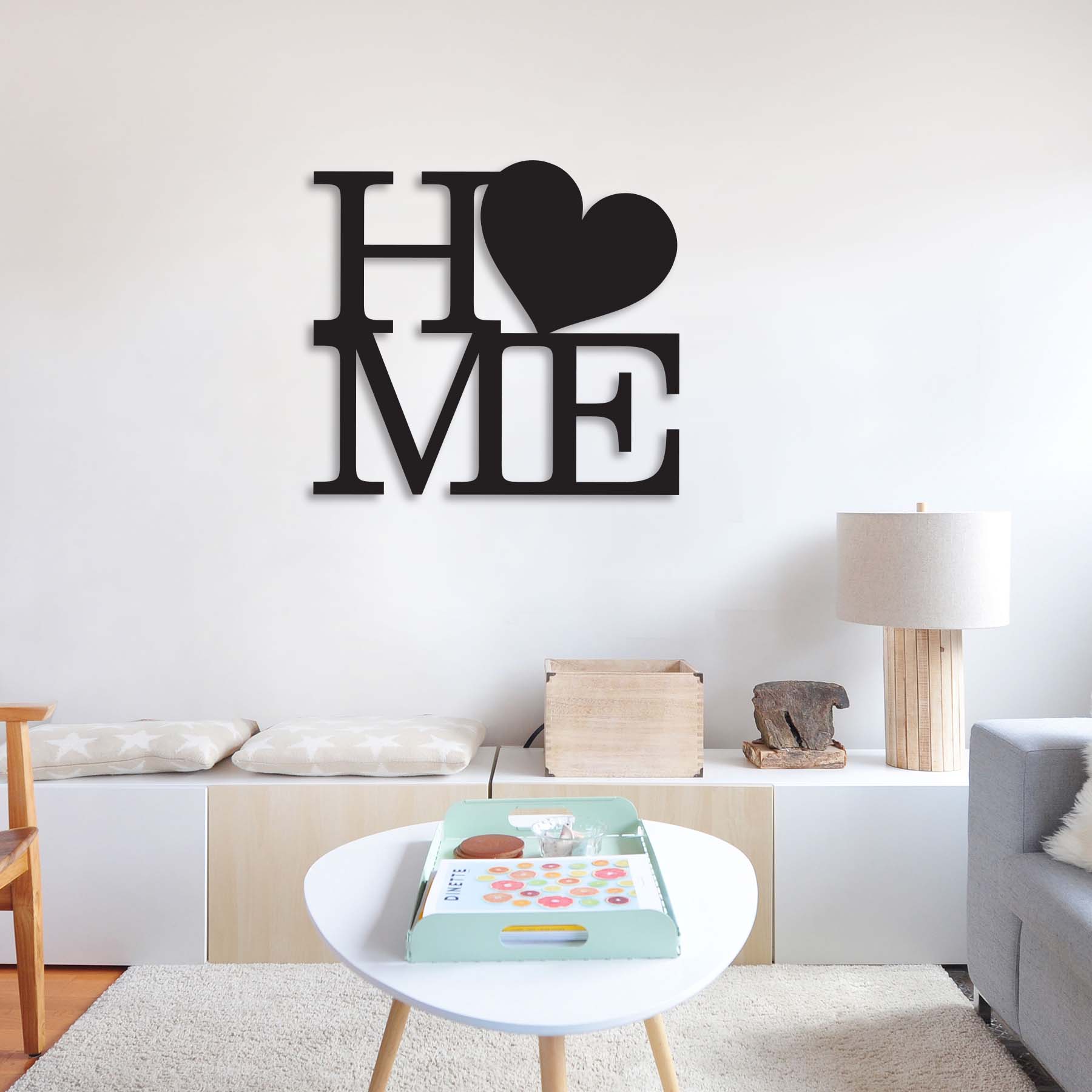 Home With Heart Metal Wall Art - Omega Custom Fabrication LLC